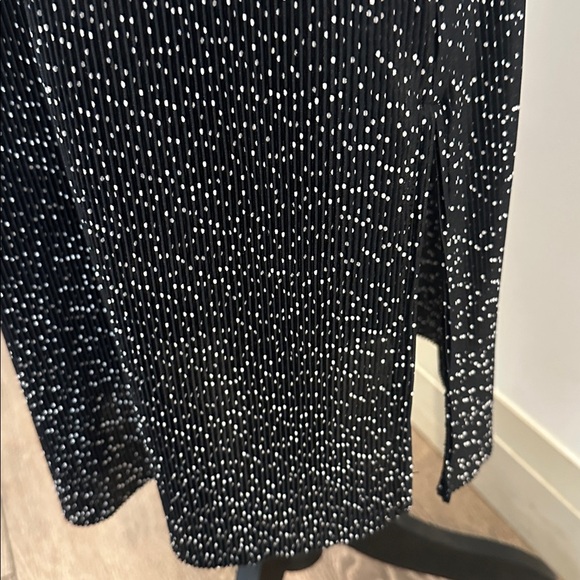 Dynamite Black and White Polka Dot Spaghetti Strap Slip Lace Dress XS - Picture 3 of 6